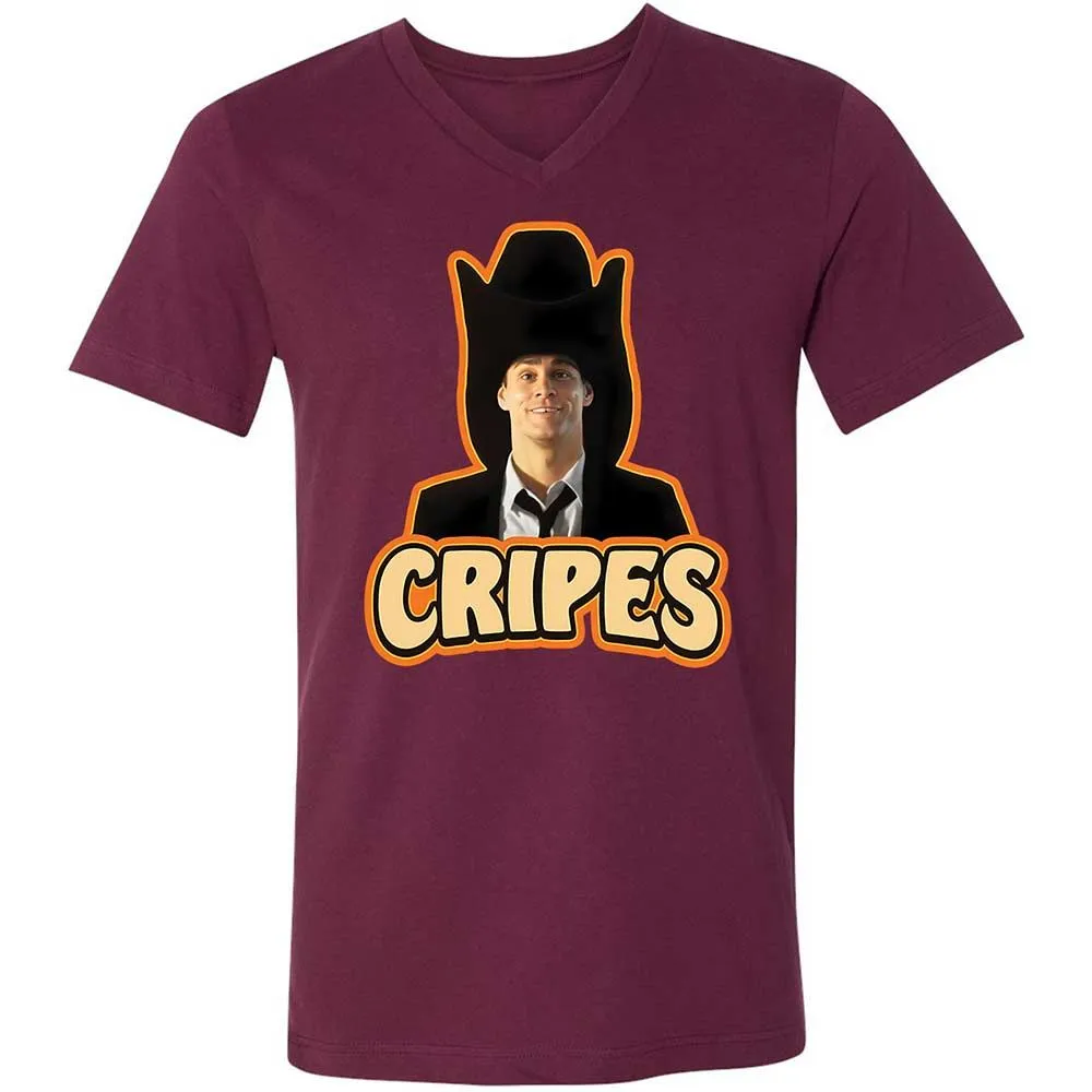 Unisex V-Neck T-Shirt - VUT5L4P6 - Maroon - 8