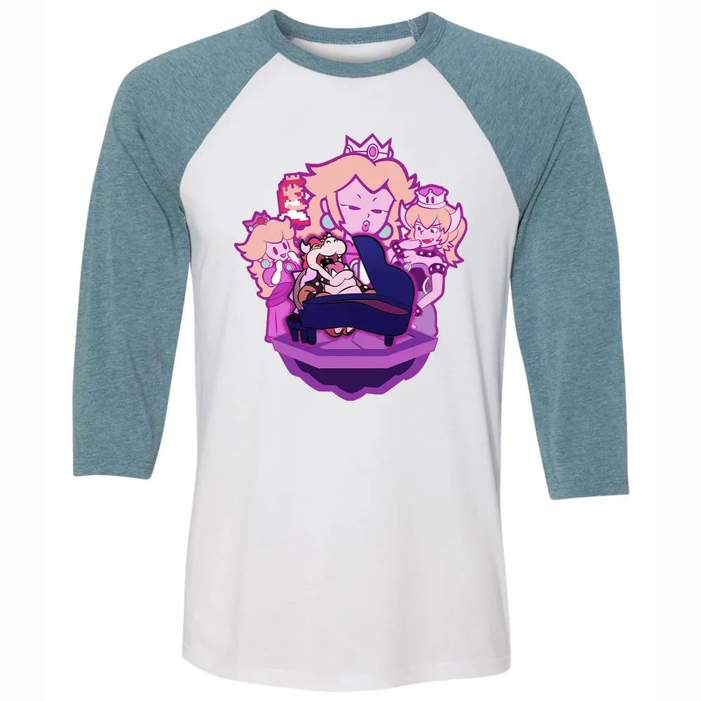 Unisex 3/4 Baseball Tee - URUNYGJ3 - White/Denim - 3