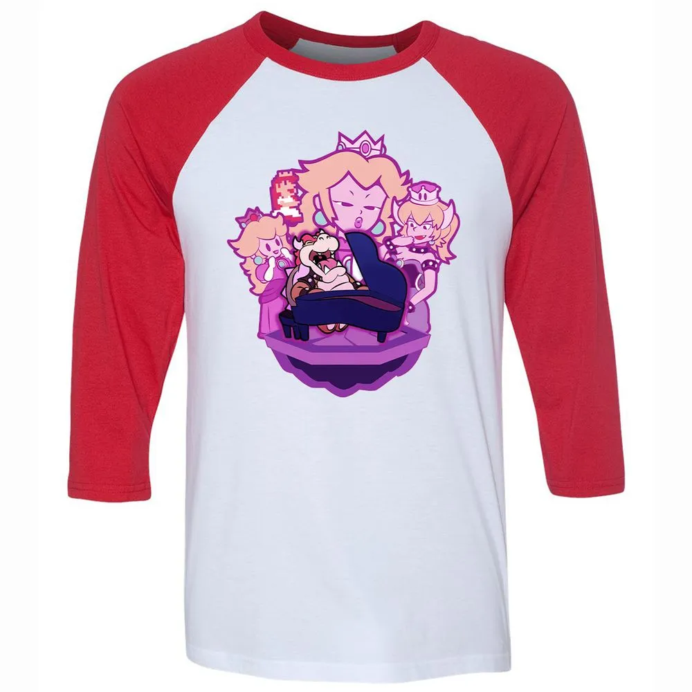 Unisex 3/4 Baseball Tee - URUNYGJ3 - White/Red - 9