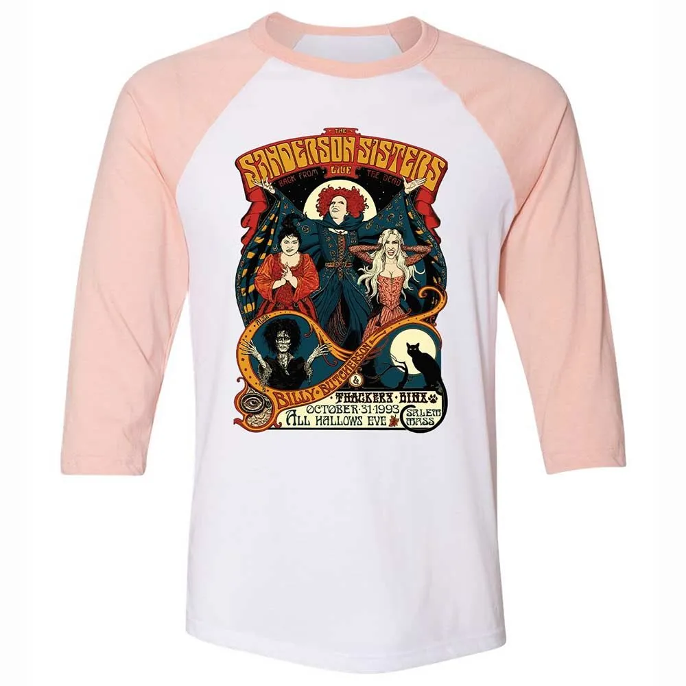 Unisex 3/4 Baseball Tee - XNDSSZ83 - White/Heather Peach - 5
