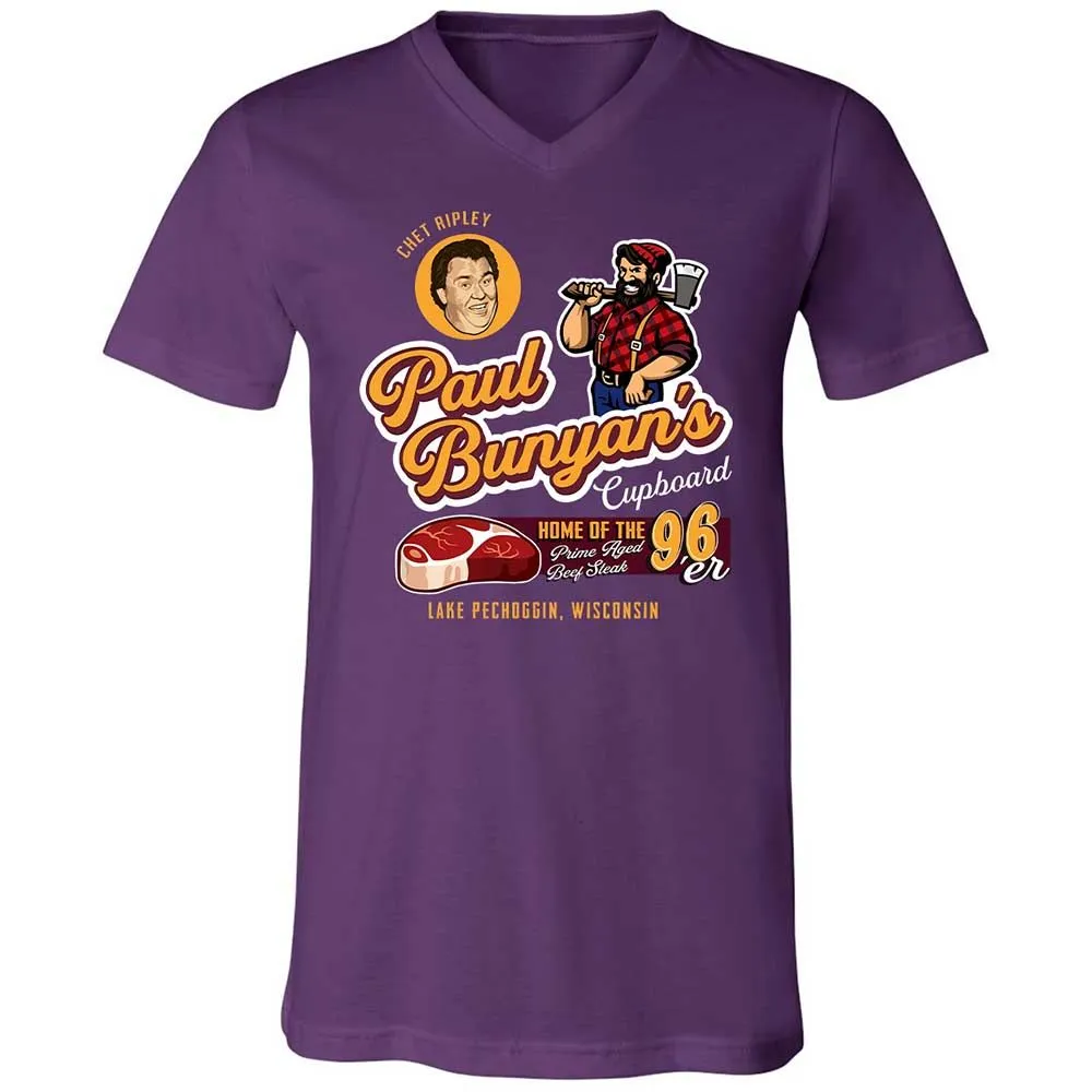 Unisex V-Neck T-Shirt - NMBQLXXF - Team Purple - 10