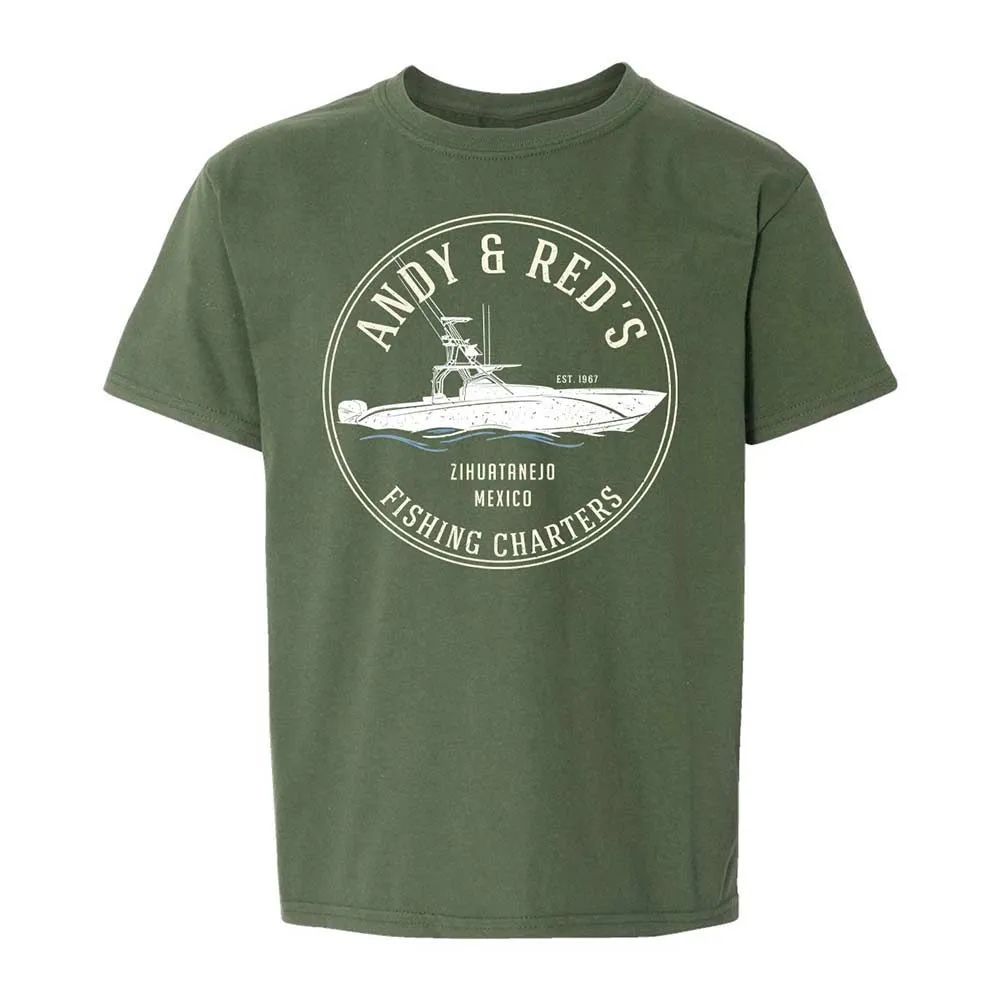 Kids T-Shirt - EK5QTKXC - Military Green - 19