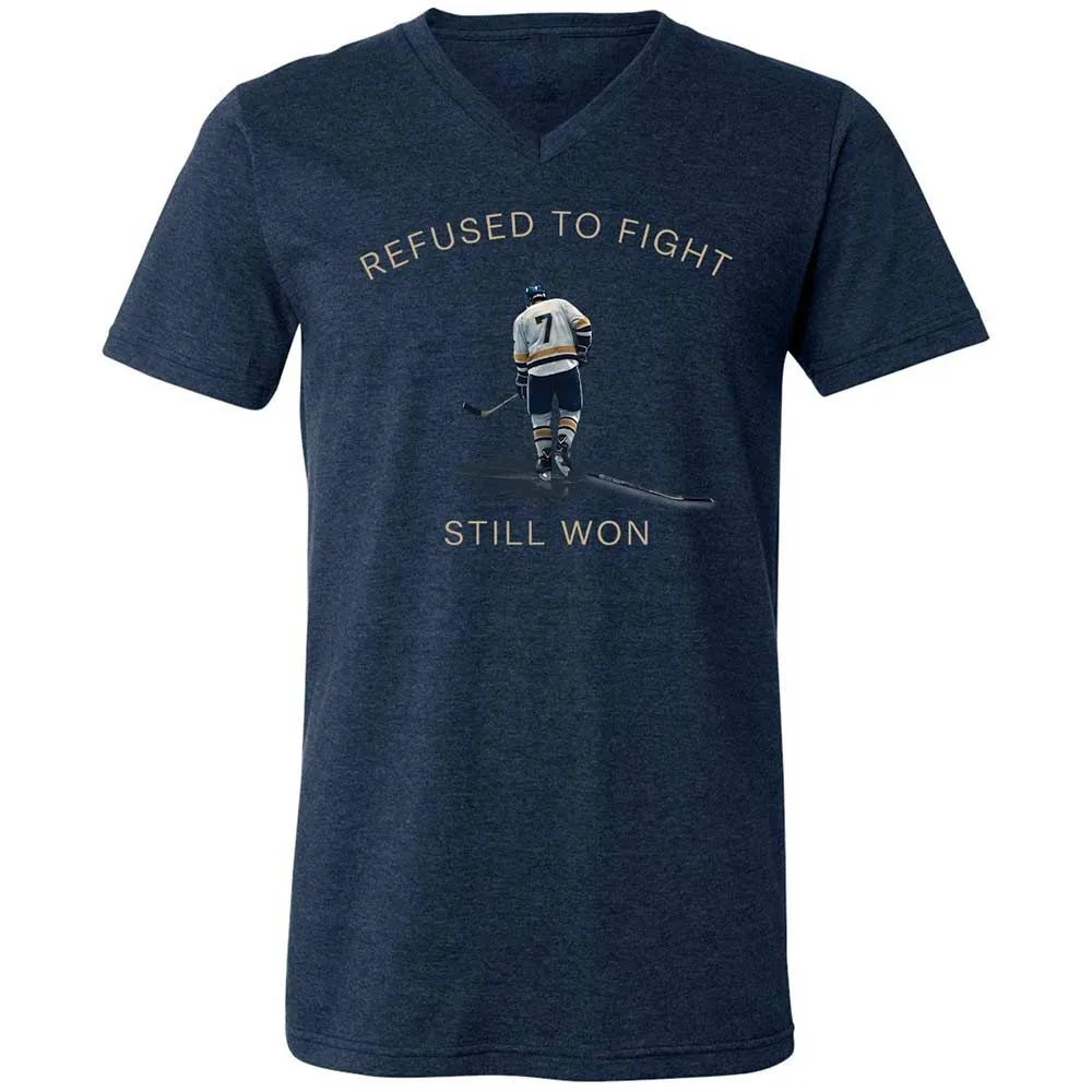 Unisex V-Neck T-Shirt - SN47RZLG - Heather Navy - 3