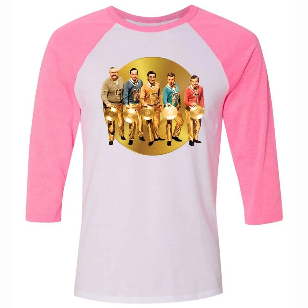 Unisex 3/4 Baseball Tee - S8DXGHAB - White/Neon Pink - 12