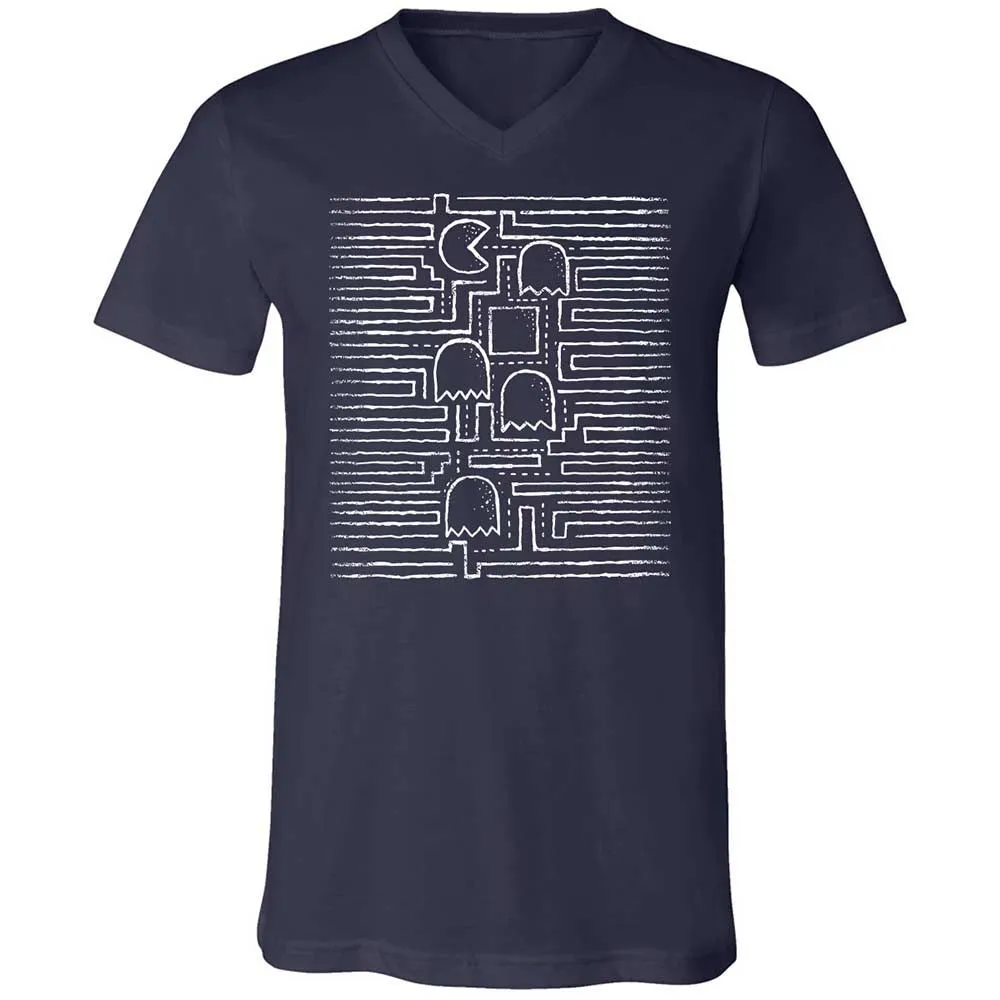 Unisex V-Neck T-Shirt - 8PL4Z4XW - Navy - 2