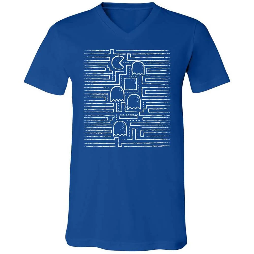 Unisex V-Neck T-Shirt - 8PL4Z4XW - True Royal - 4