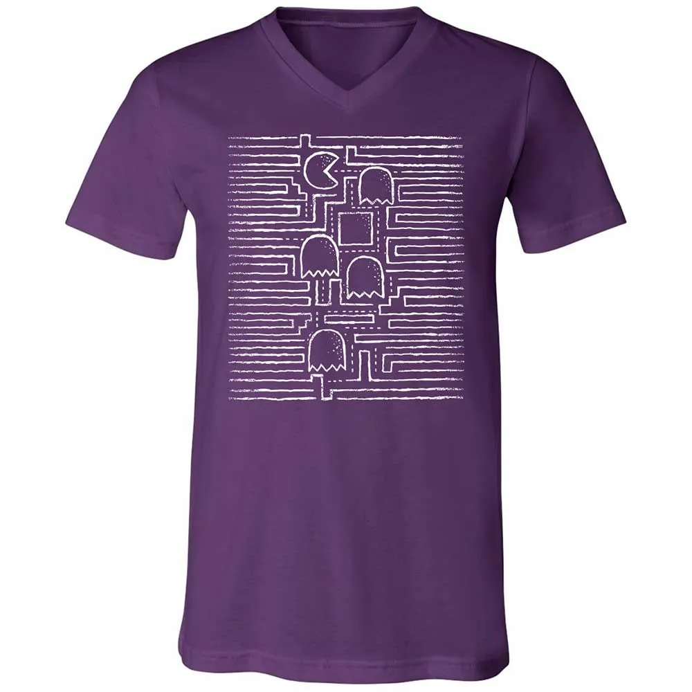 Unisex V-Neck T-Shirt - 8PL4Z4XW - Team Purple - 10