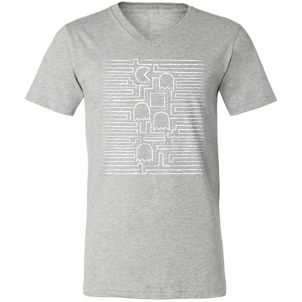 Unisex V-Neck T-Shirt - 8PL4Z4XW - Athletic Heather - 15