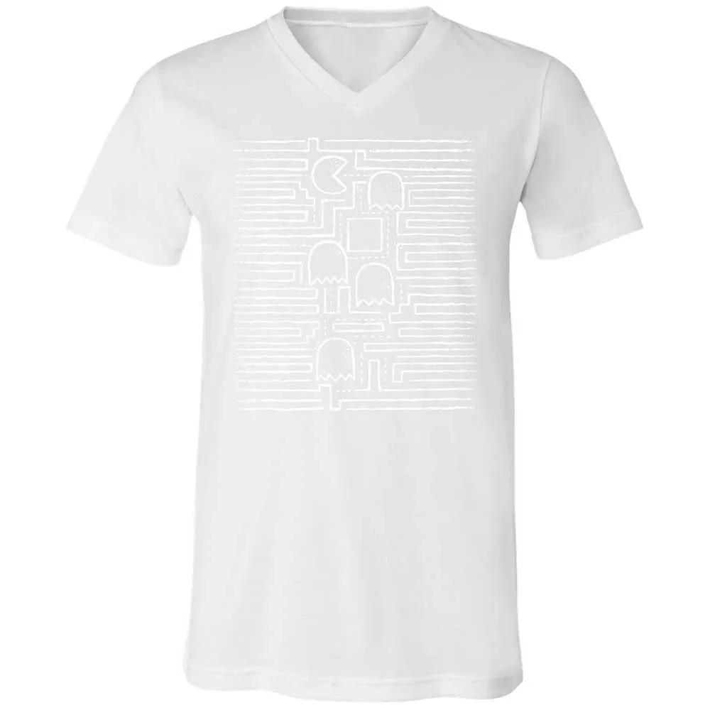 Unisex V-Neck T-Shirt - 8PL4Z4XW - White - 16