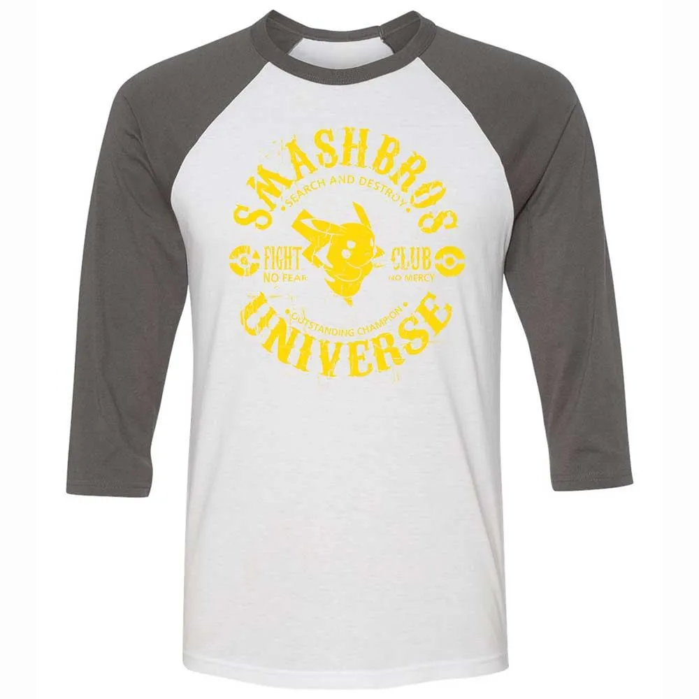 Unisex 3/4 Baseball Tee - GYJFH7M5 - White/Asphalt - 2