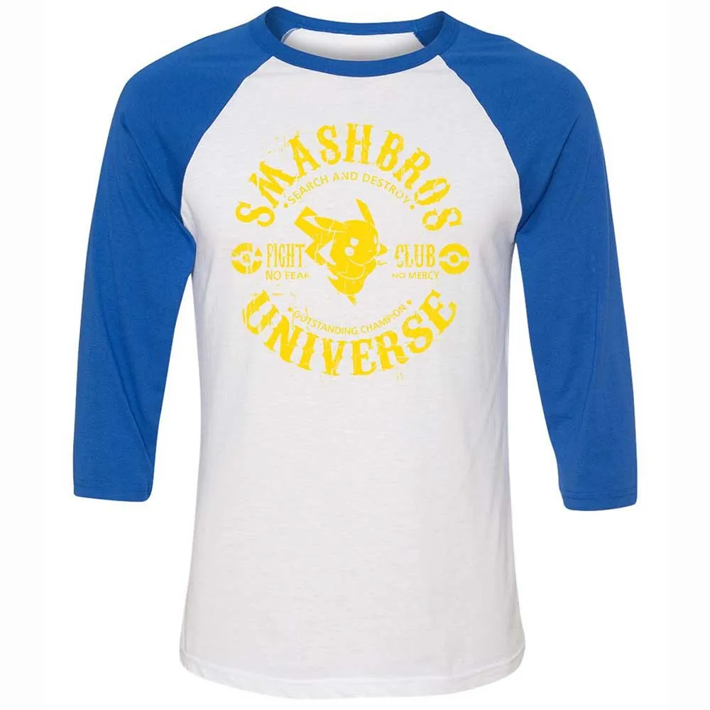Unisex 3/4 Baseball Tee - GYJFH7M5 - White/True Royal - 10
