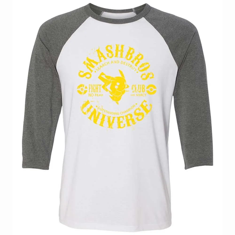 Unisex 3/4 Baseball Tee - GYJFH7M5 - White/Deep Heather - 11