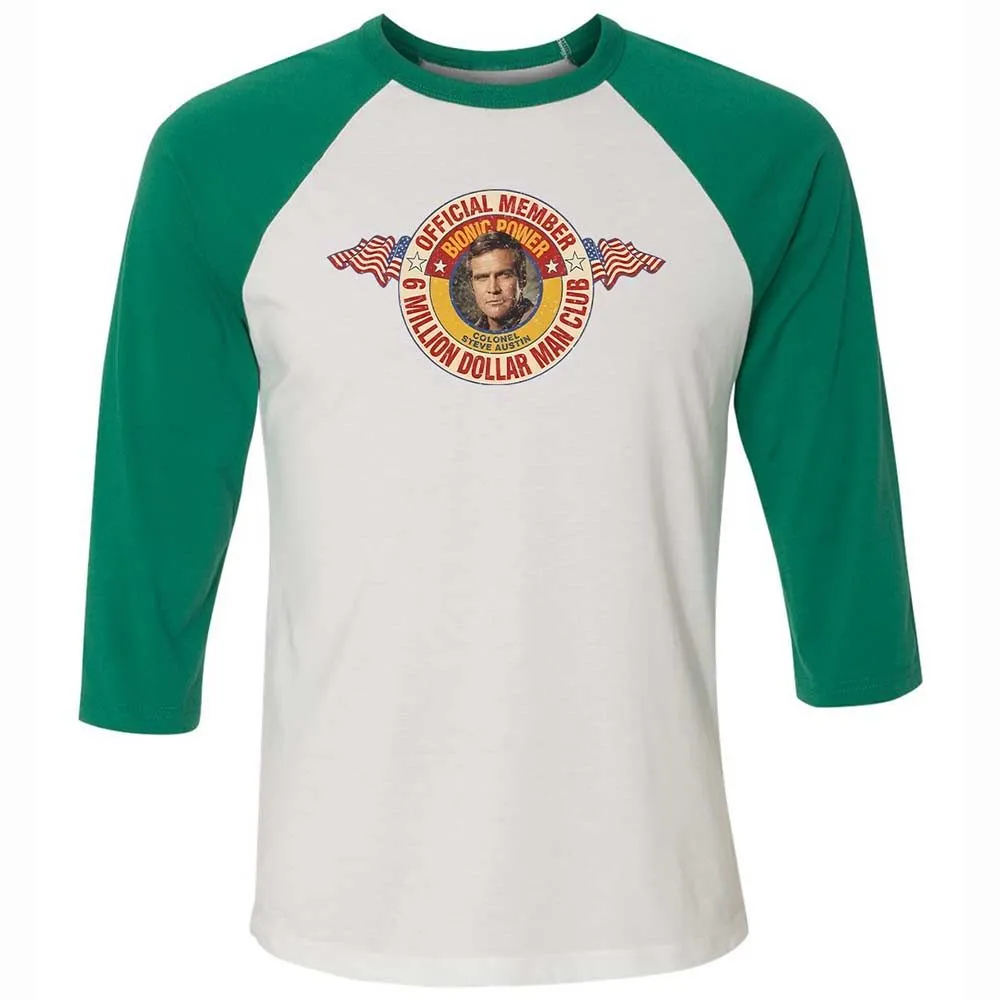 Unisex 3/4 Baseball Tee - 5CAZYRBE - White/Kelly - 6