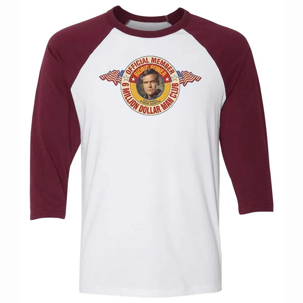Unisex 3/4 Baseball Tee - 5CAZYRBE - White/Maroon - 7