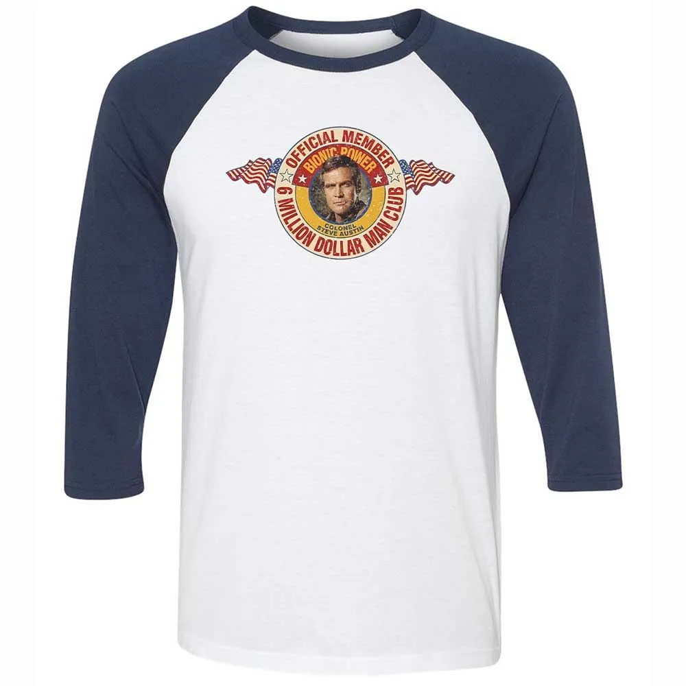 Unisex 3/4 Baseball Tee - 5CAZYRBE - White/Navy - 8