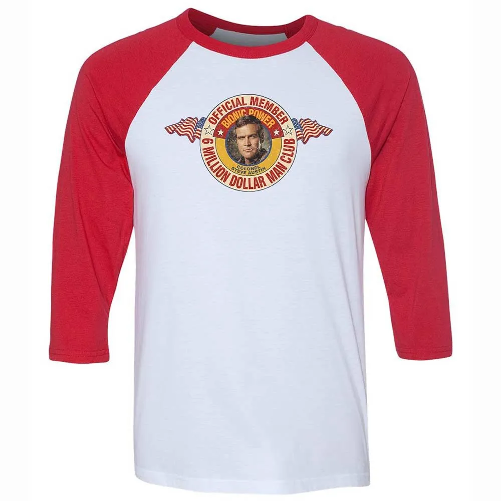Unisex 3/4 Baseball Tee - 5CAZYRBE - White/Red - 9