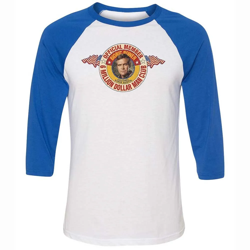 Unisex 3/4 Baseball Tee - 5CAZYRBE - White/True Royal - 10