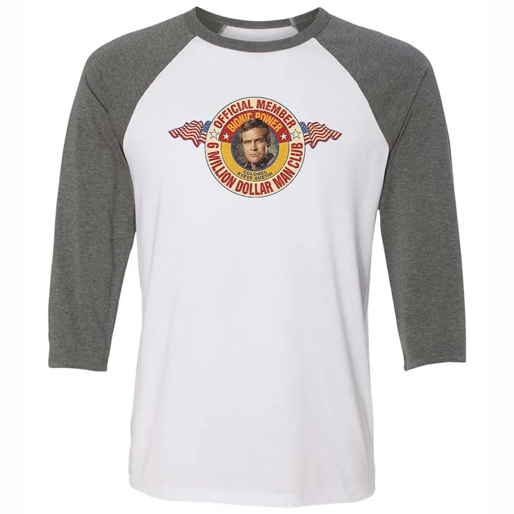Unisex 3/4 Baseball Tee - 5CAZYRBE - White/Deep Heather - 11