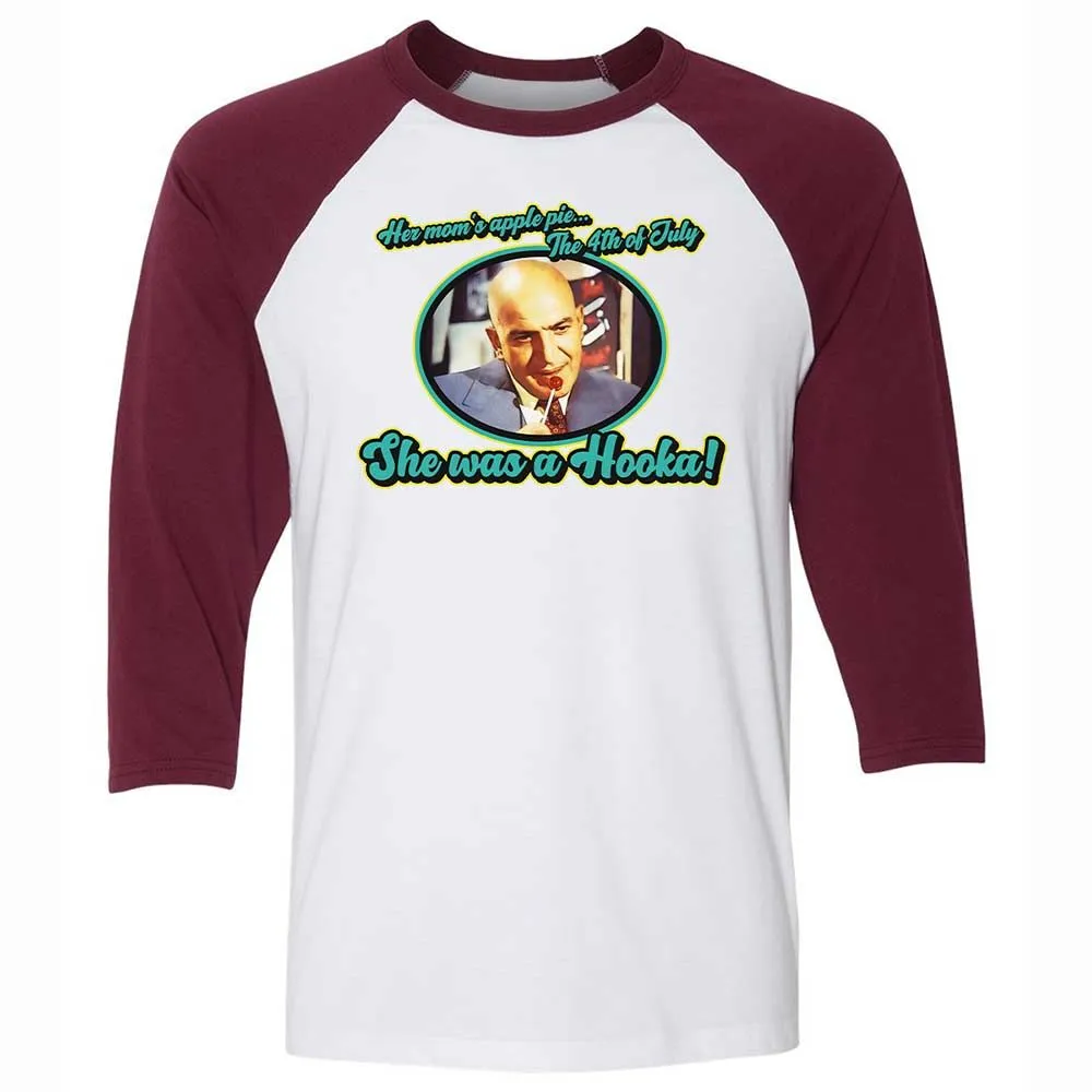 Unisex 3/4 Baseball Tee - GXDF43TR - White/Maroon - 7