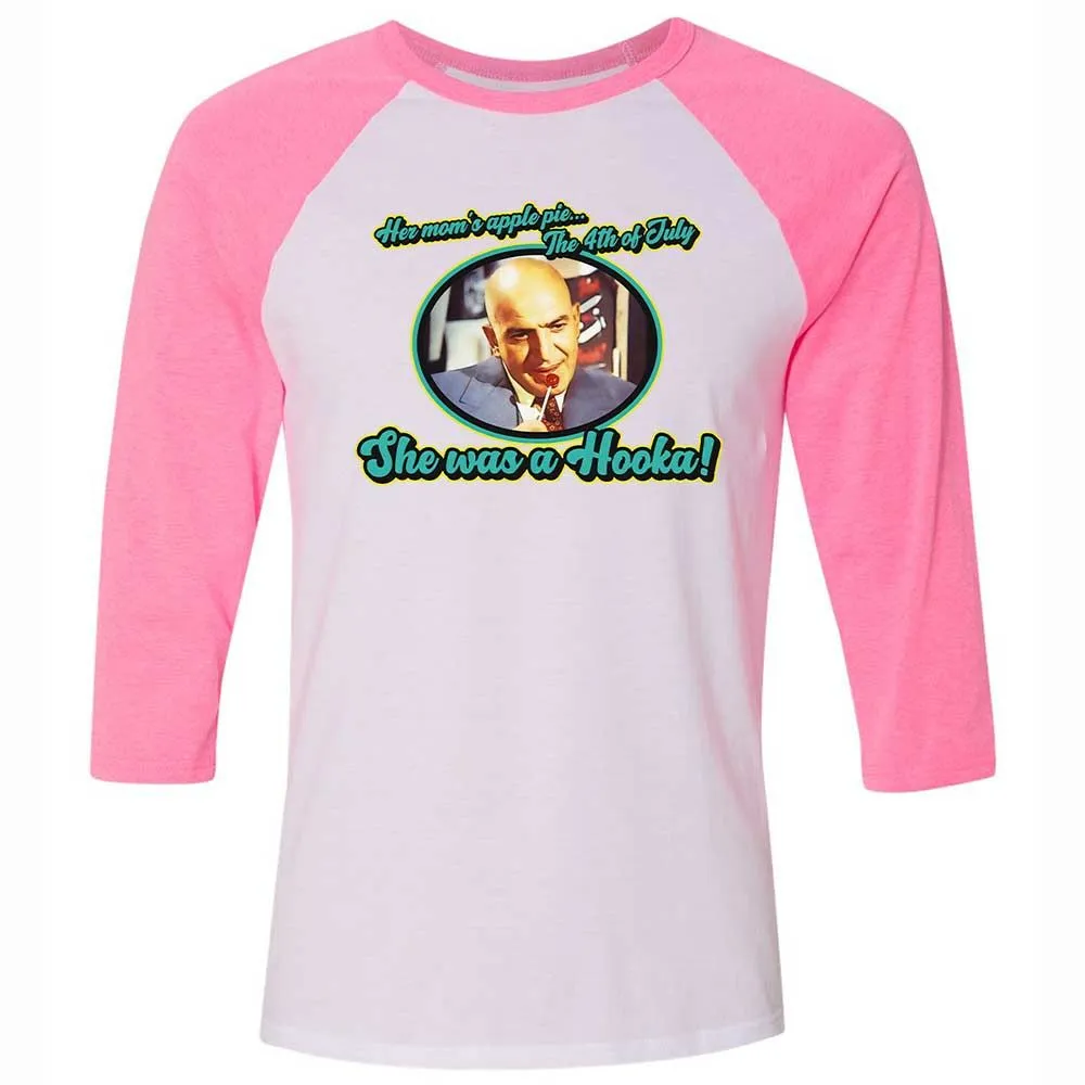 Unisex 3/4 Baseball Tee - GXDF43TR - White/Neon Pink - 12