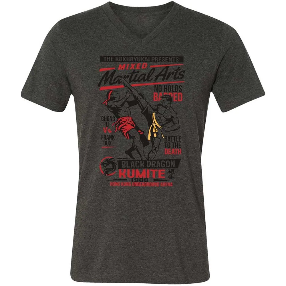Unisex V-Neck T-Shirt - NRA1TA23 - Dark Grey Heather - 8