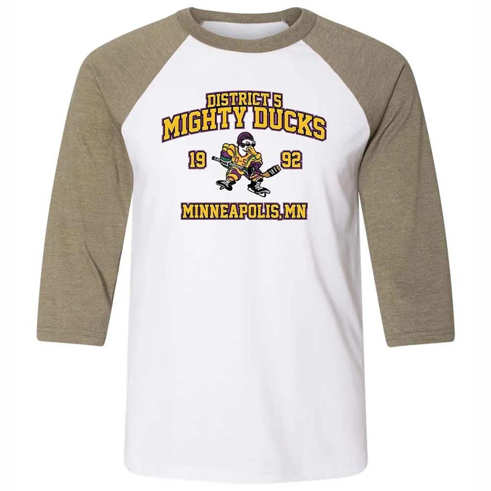 District 5 Ducks - White/Heather Olive - 4