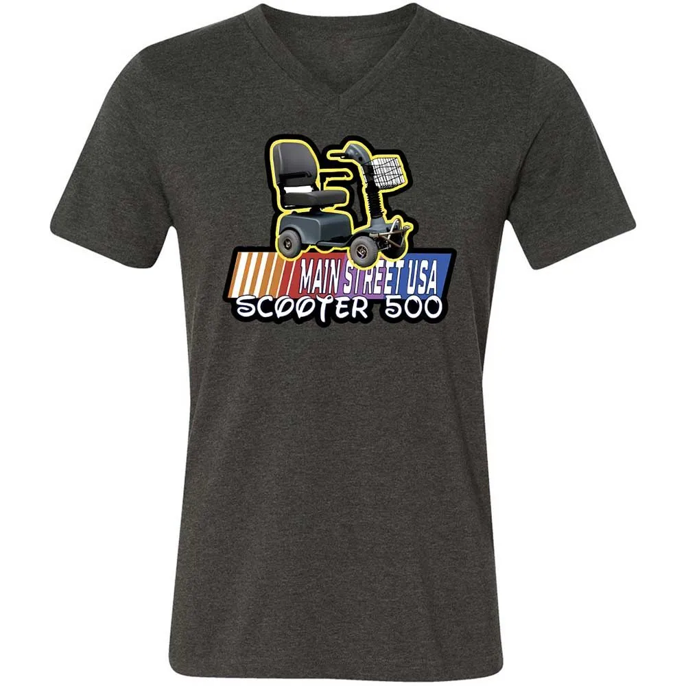 Unisex V-Neck T-Shirt - 2D6AB9UB - Dark Grey Heather - 8