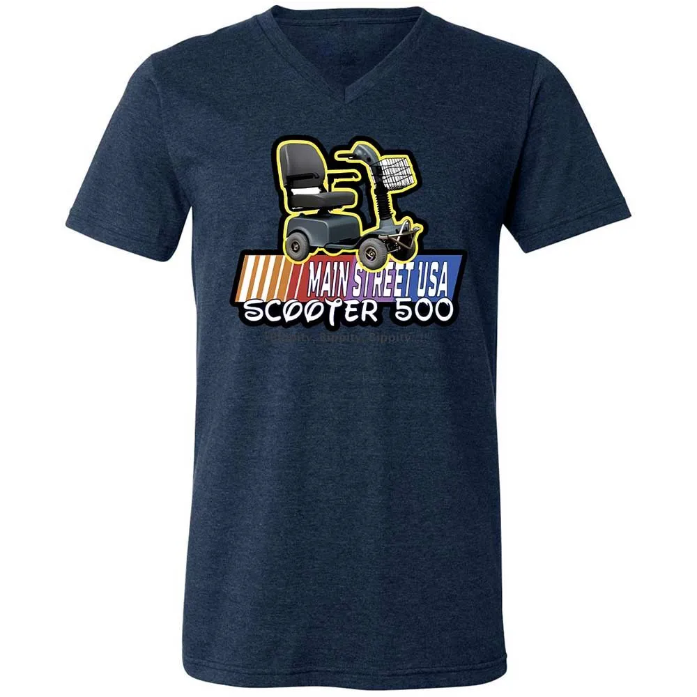 Unisex V-Neck T-Shirt - 2D6AB9UB - Heather Navy - 13