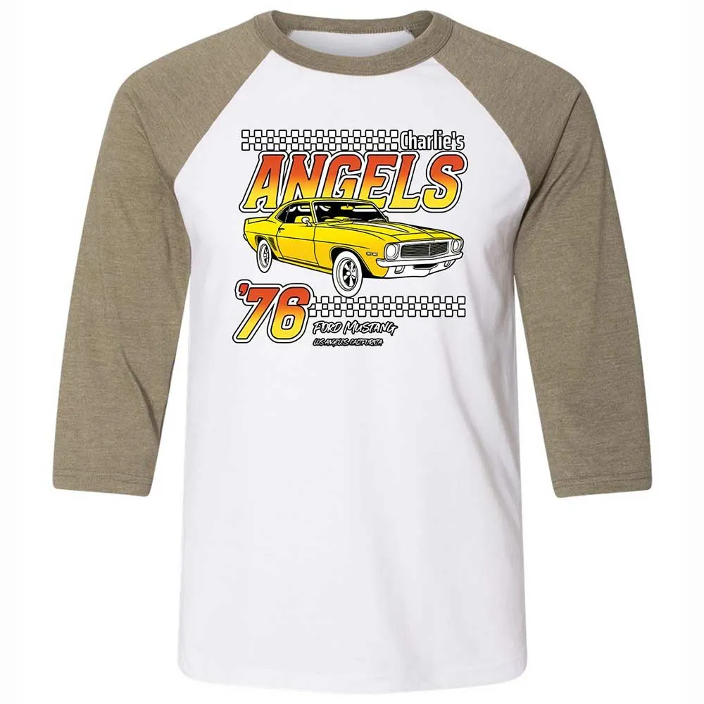 Unisex 3/4 Baseball Tee - 1PMF4BZX - White/Heather Olive - 4