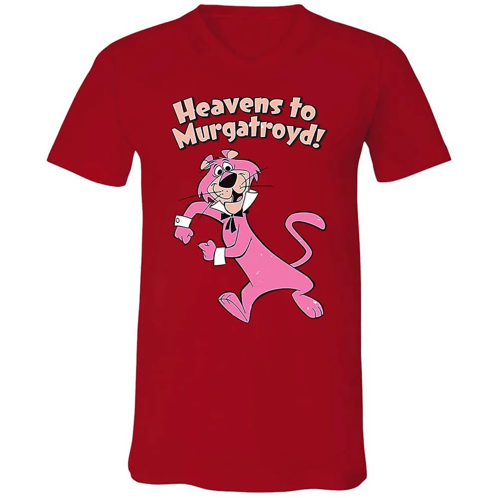 Unisex V-Neck T-Shirt - B38X9X74 - Red - 5