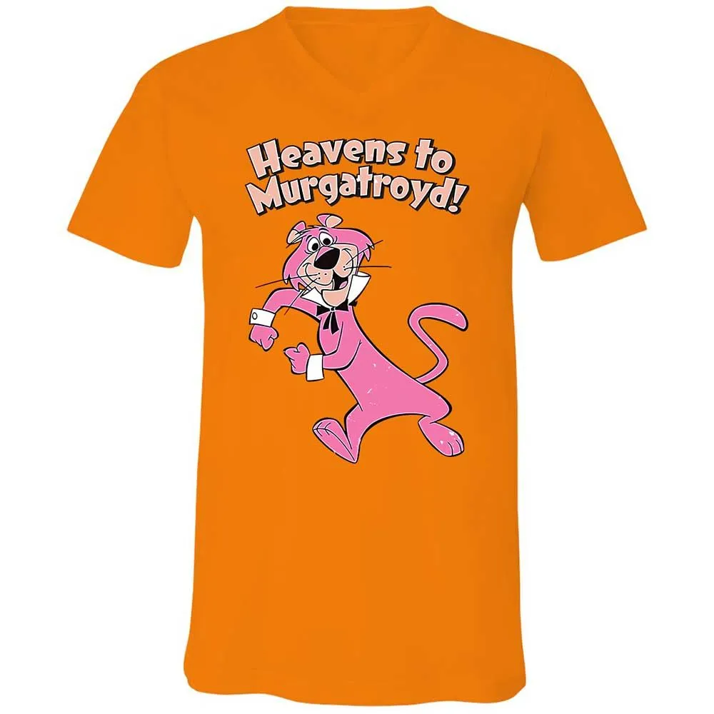 Unisex V-Neck T-Shirt - B38X9X74 - Orange - 7