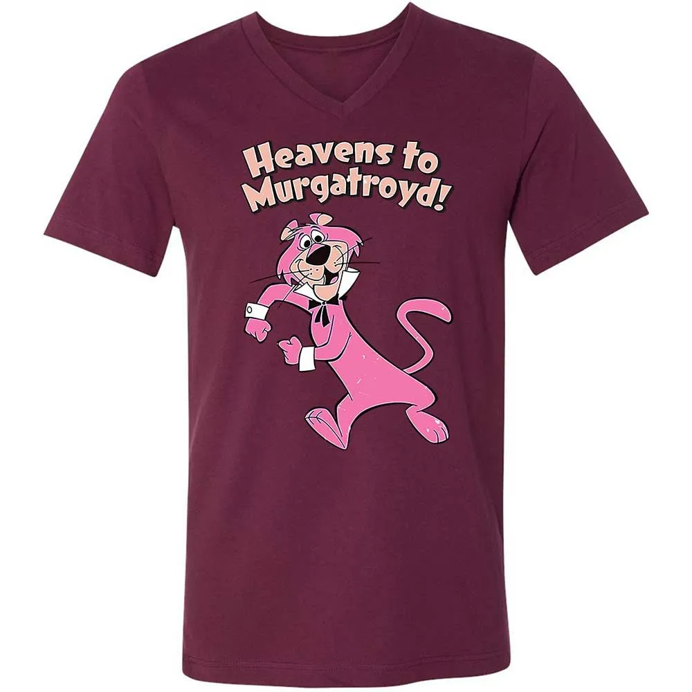 Unisex V-Neck T-Shirt - B38X9X74 - Maroon - 14