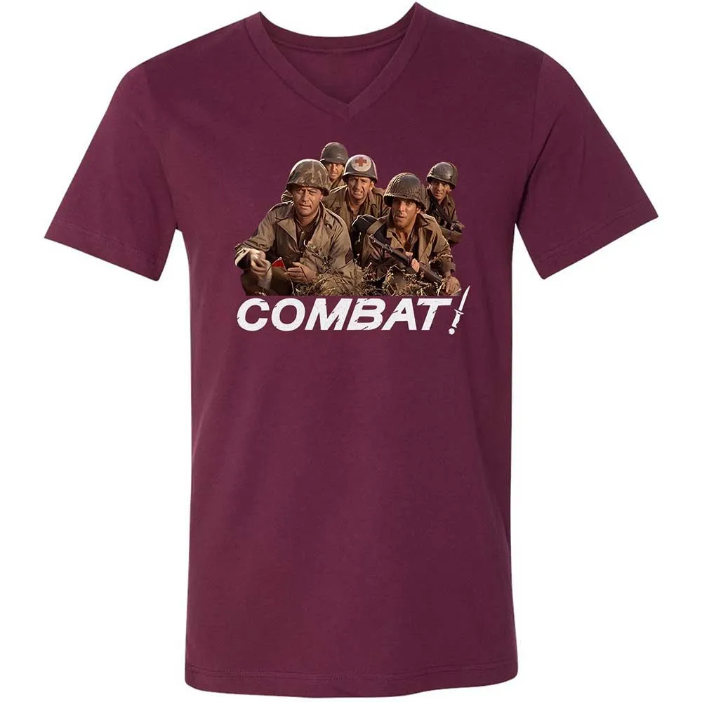 Unisex V-Neck T-Shirt - FF5MBPQC - Maroon - 8
