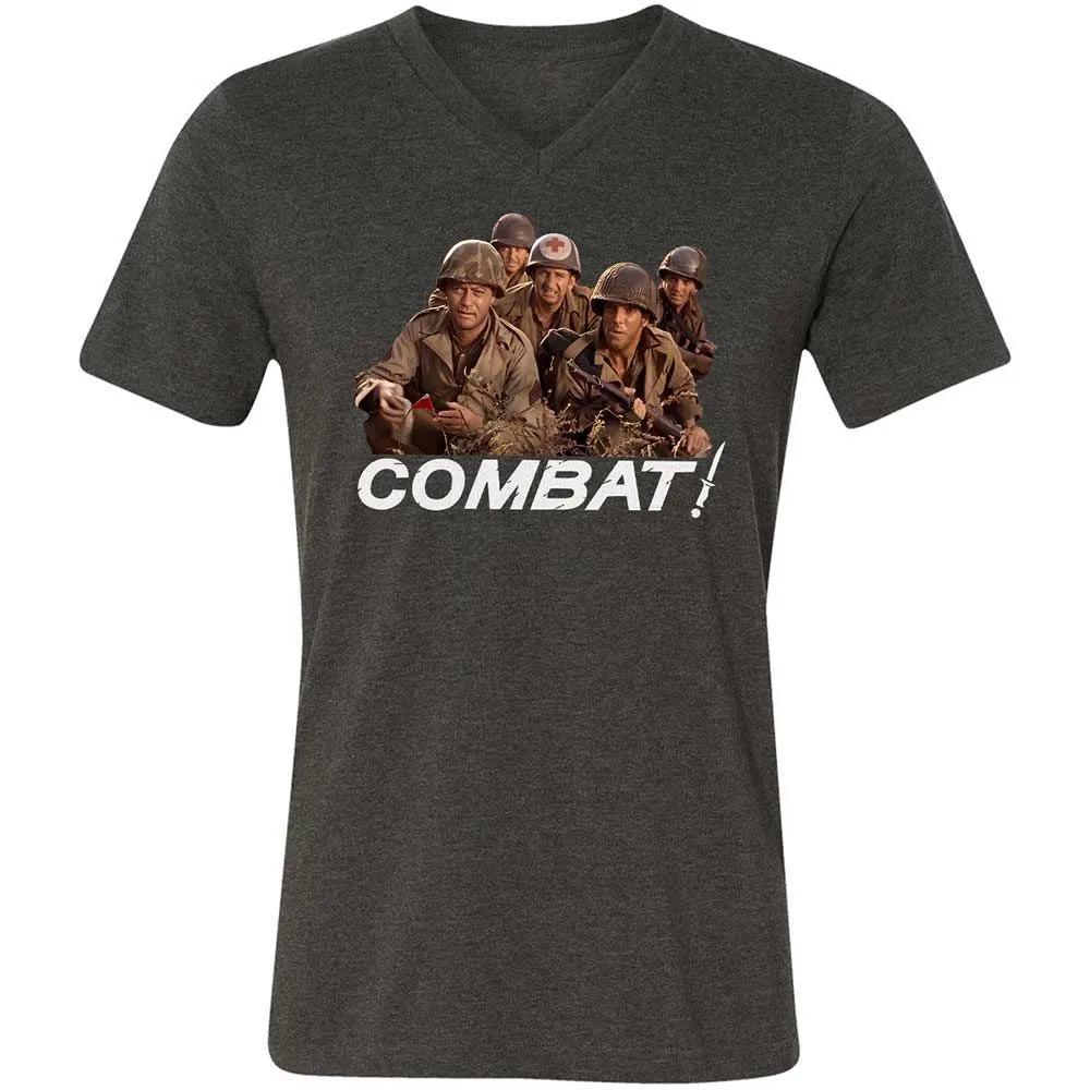 Unisex V-Neck T-Shirt - FF5MBPQC - Dark Grey Heather - 9