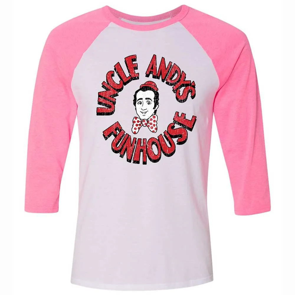 Unisex 3/4 Baseball Tee - 2RUM4WZK - White/Neon Pink - 12