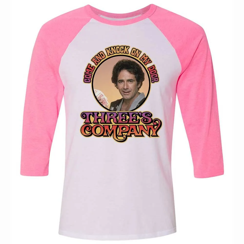 Unisex 3/4 Baseball Tee - NEF6QQEA - White/Neon Pink - 12