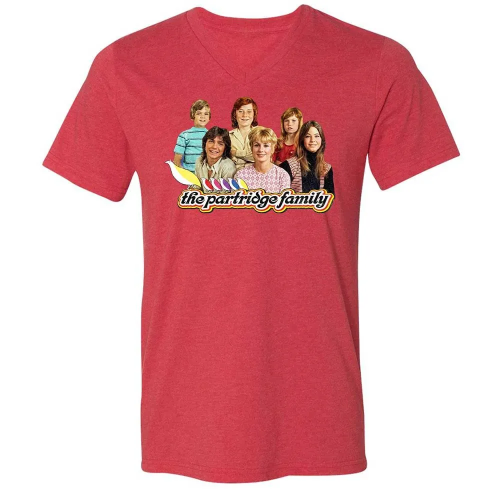 Unisex V-Neck T-Shirt - DT9ME8YH - Heather Red - 7