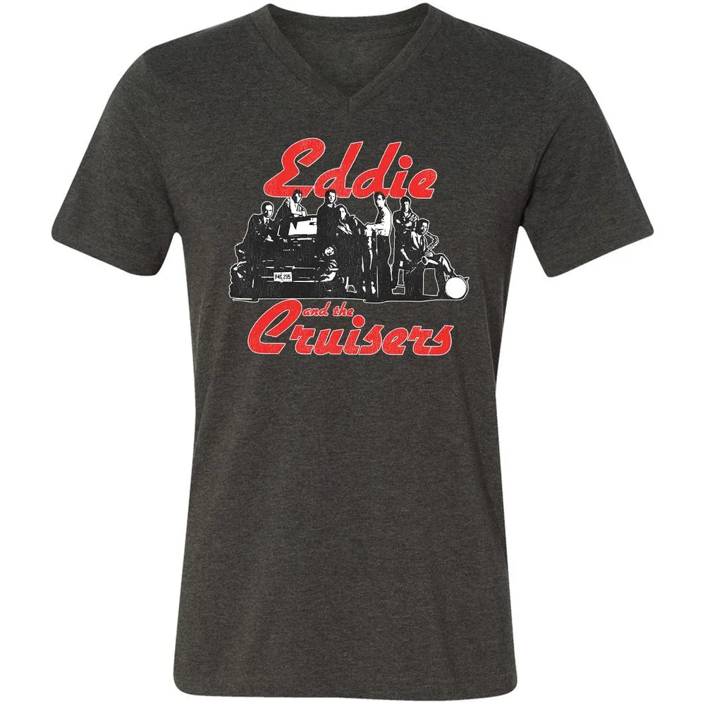 Unisex V-Neck T-Shirt - 3EGSKNKS - Dark Grey Heather - 8