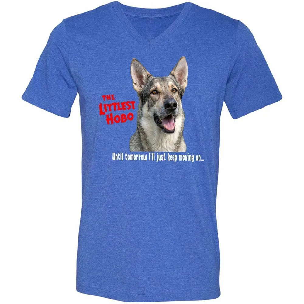Unisex V-Neck T-Shirt - 17QFAPH8 - Heather True Royal - 5