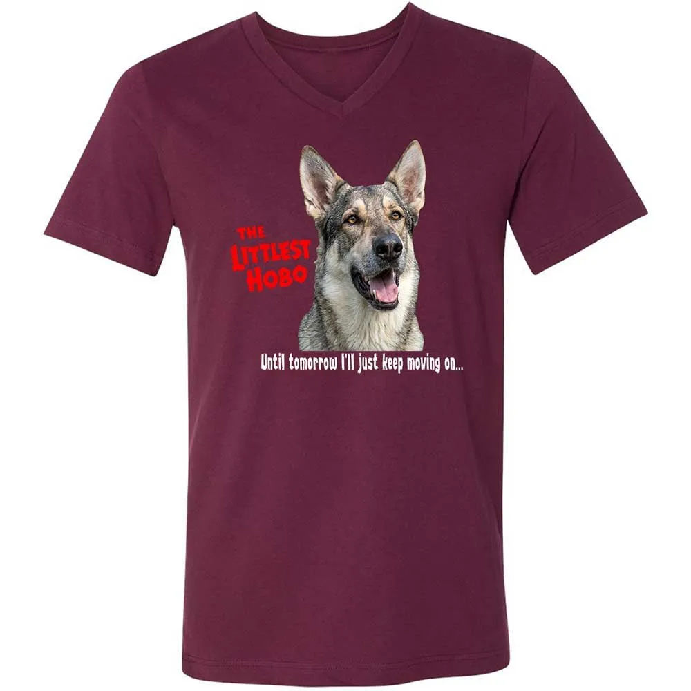 Unisex V-Neck T-Shirt - 17QFAPH8 - Maroon - 8