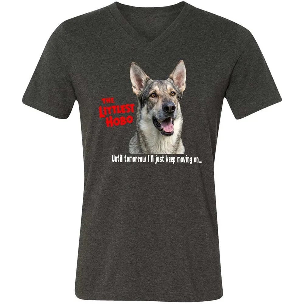Unisex V-Neck T-Shirt - 17QFAPH8 - Dark Grey Heather - 9