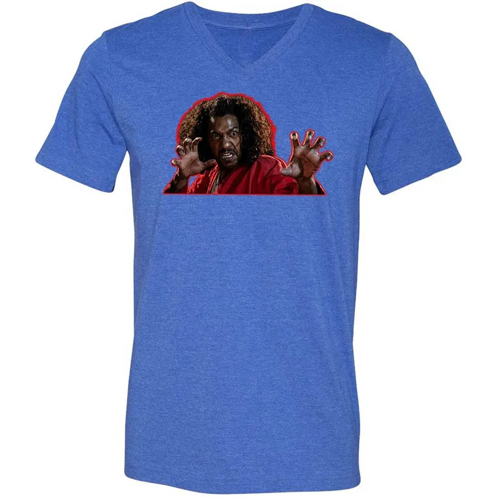 Unisex V-Neck T-Shirt - E8N5JLHV - Heather True Royal - 5