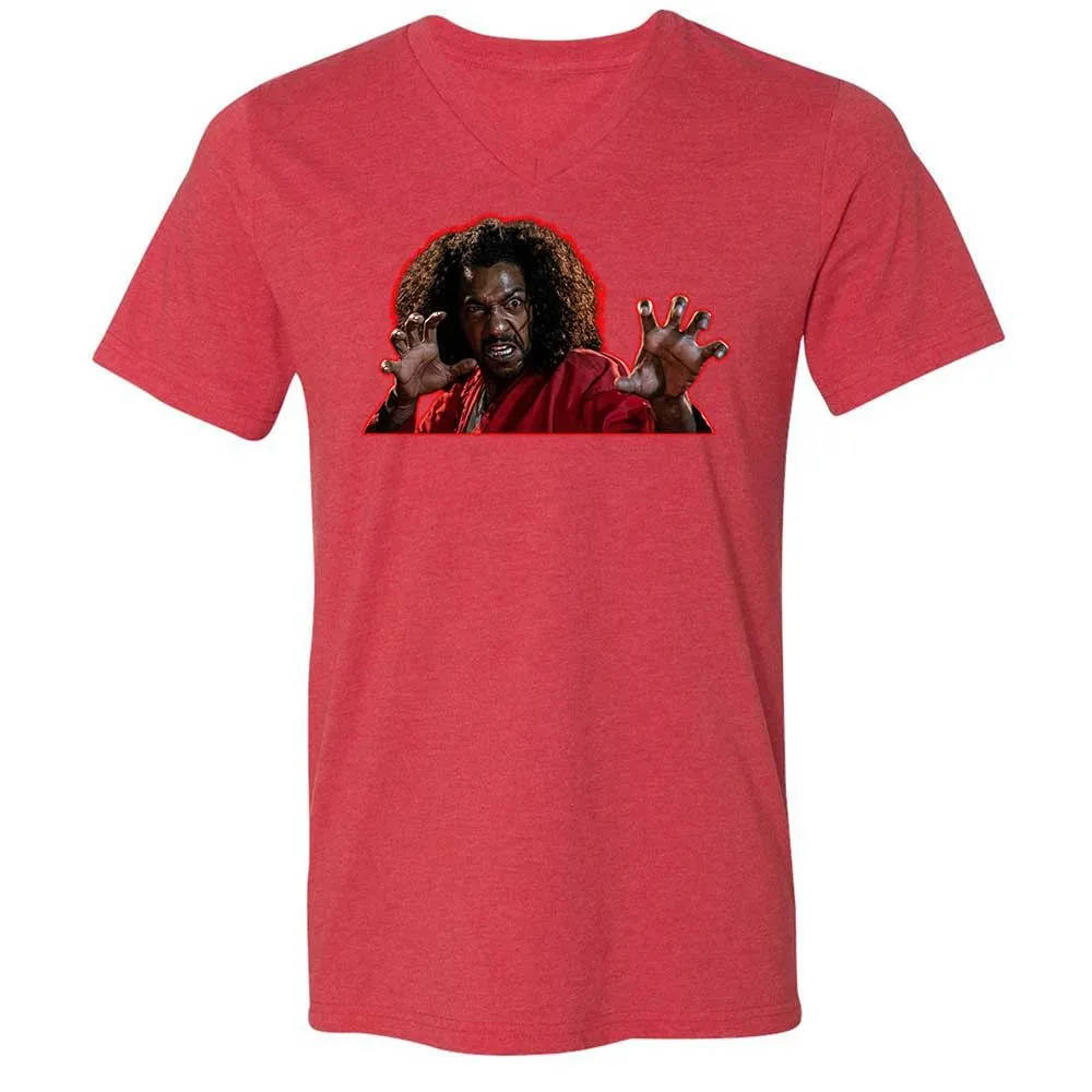 Unisex V-Neck T-Shirt - E8N5JLHV - Heather Red - 7