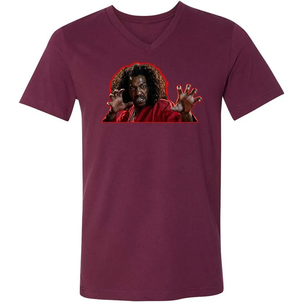 Unisex V-Neck T-Shirt - E8N5JLHV - Maroon - 8
