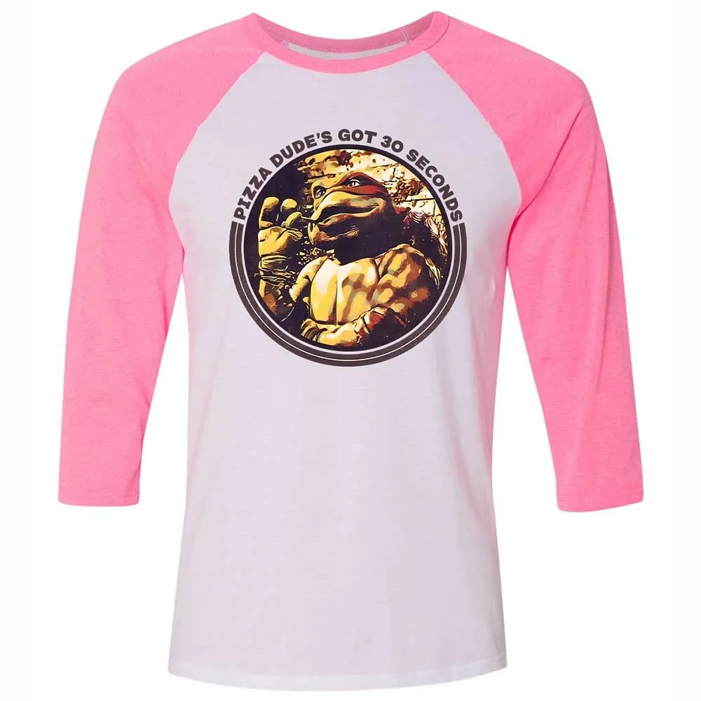 Unisex 3/4 Baseball Tee - UHP5MF2B - White/Neon Pink - 12