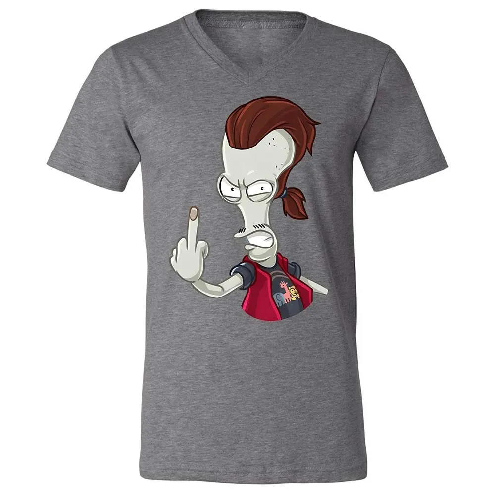 Unisex V-Neck T-Shirt - 9D53CTUE - Deep Heather - 9