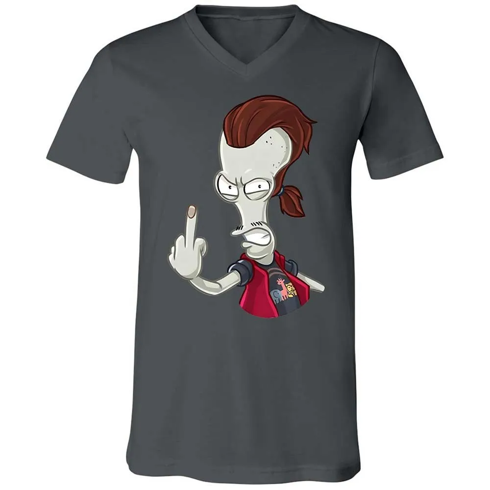 Unisex V-Neck T-Shirt - 9D53CTUE - Asphalt - 16