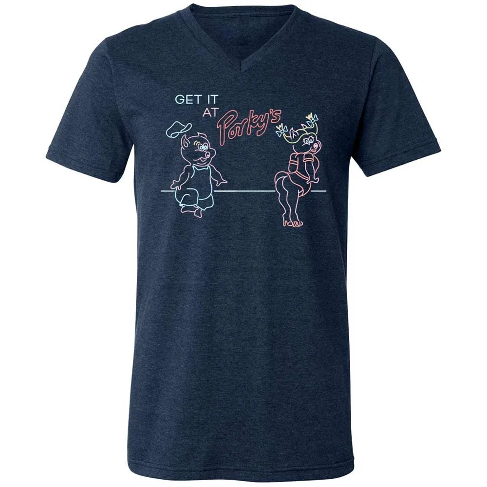 Unisex V-Neck T-Shirt - CNWSTWEY - Heather Navy - 3