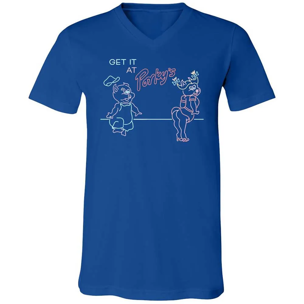 Unisex V-Neck T-Shirt - CNWSTWEY - True Royal - 4