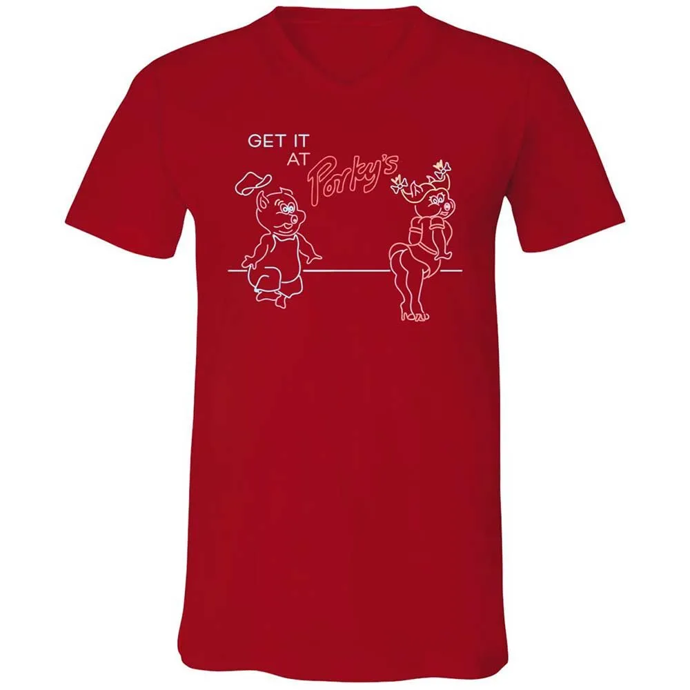 Unisex V-Neck T-Shirt - CNWSTWEY - Red - 6
